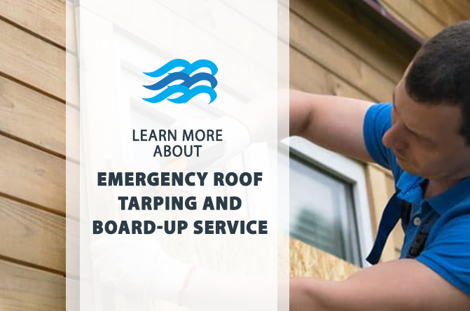 Emergency Roof Tarping and Board-Up Service