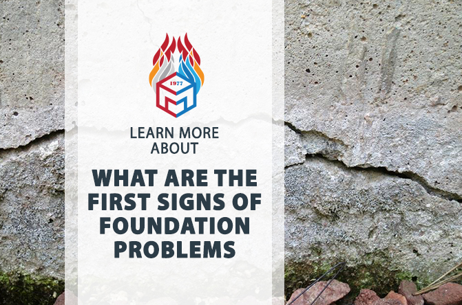 What are the first signs of foundation problems?