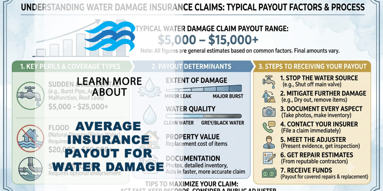 Average insurance payout for water damage