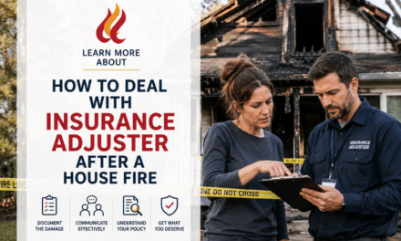 how to deal with insurance adjuster after a house fire